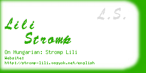 lili stromp business card